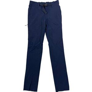 NWOT Lands' End Men's 31 Navy Straight Leg Pants *Raw Hem* Elastic Waist Outdoor